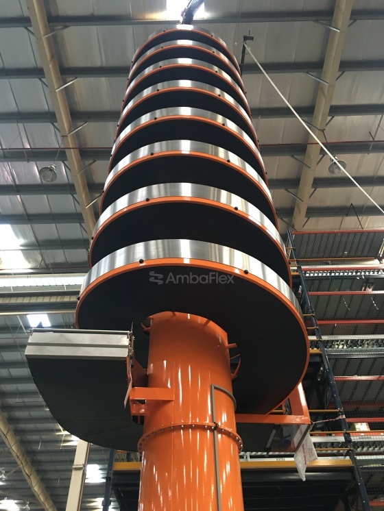 All-purpose spiral conveyor for medium to large products